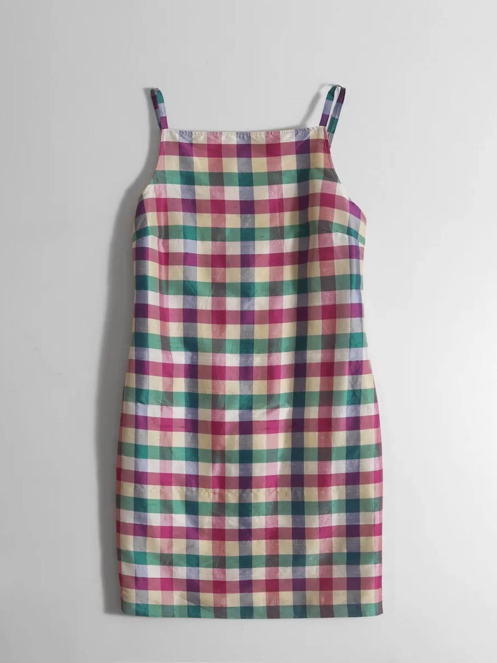 Vintage Ralph Lauren Gingham Check Shift Dress in Pink, Green & Cream NWT